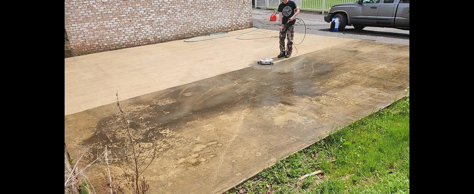 Driveway and walkway cleaning